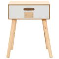 vidaXL Nočný stolík so zásuvkou 44x30x58,5 cm masívne borovicové drevo