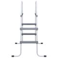 vidaXL Bazénový rebrík šedý 84 cm oceľ