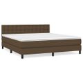 vidaXL Boxspring posteľ s matracom tmavohnedá 160x200 cm látka