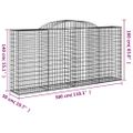 vidaXL Oblúkové gabionové koše 17 ks 300x50x140/160 cm pozink. železo