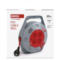 Predlžovací kábel EMOS P19410N na bubne 10 m / 3x1mm / 4 zásuvky