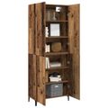 vidaXL Highboard 2 ks Staré drevo 69,5 x 34 x 180 cm Kompozitné drevo
