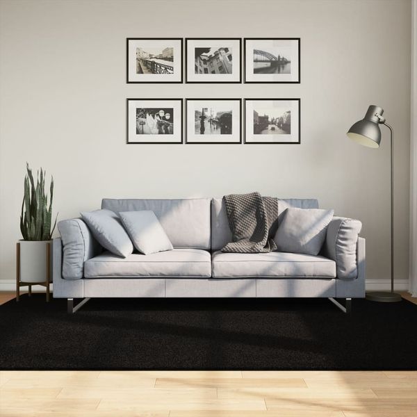 vidaXL Koberec HUARTE s krátkym vlakom umývateľný čierny 160x230 cm