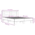 vidaXL Posteľný rám sivý sonoma 120x190 cm kompozitné drevo a kov