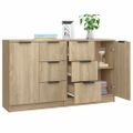 vidaXL Komody 2 ks dub sonoma 60x30x70 cm spracované drevo