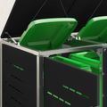 vidaXL Úložisko kontajnera na odpad for 4 Bins 240L Nehrdzavejúca oceľ