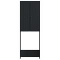 vidaXL Toaletná skriňa EDE Čierna 66 x 25,5 x 190 cm Kompozitné drevo