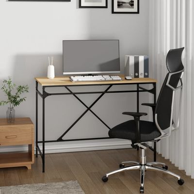 vidaXL Stôl dub sonoma 100x50x75 cm spracované drevo a železo