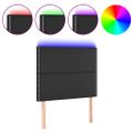 vidaXL Čelo postele s LED čierne 80x5x118/128 cm umelá koža