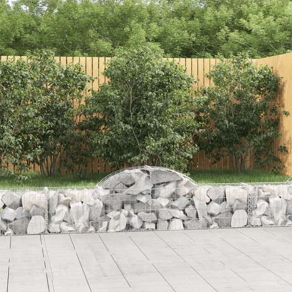 vidaXL Oblúkový gabionový kôš 50 ks 200x30x40/60 cm pozinkované železo