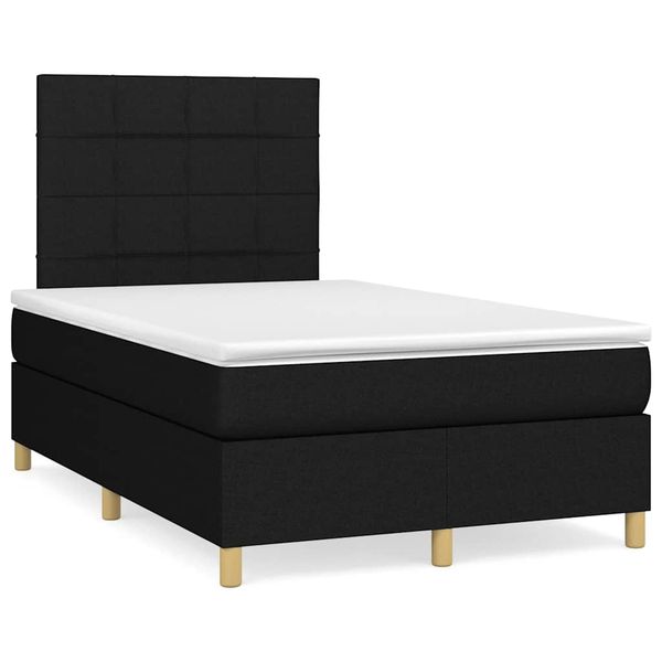 vidaXL Boxspring posteľ s matracom čierna 120x190 cm látka