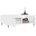 vidaXL Konferenčný stolík vysoký lesk biely 90x60x35 cm kompoz. drevo