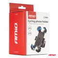 Držiak telefónu na bicykle, motocykle, skútre, kolobežky otočný o 360° AMiO-04146