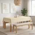 vidaXL Uterák na stôl Obdĺžnikový Krémovo biela 110 x 160 cm Polyester