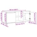 vidaXL TV skrinka 104 x 35 x 50 cm Staré drevo Kompozitné drevo