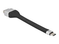 Adaptér USB/VGA - USB-C (M) do HD-15 (VGA) (F) - Displayport 1.2/Thunderbolt 3 - 13 cm - plochý - čierna
