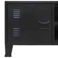 vidaXL Skrinka na TV kovová industriálny štýl 120x35x48 cm čierna