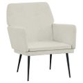 vidaXL Kreslo krémové 62x79x79 cm zamat
