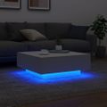 vidaXL Konferenčný stolík s LED svetlami biely 80x80x31 cm