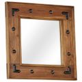 vidaXL Zrkadlo z masívneho akáciového dreva 50x50 cm