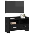 vidaXL TV skrinka 71,5 x 33 x 47 cm Čierny dub Kompozitné drevo