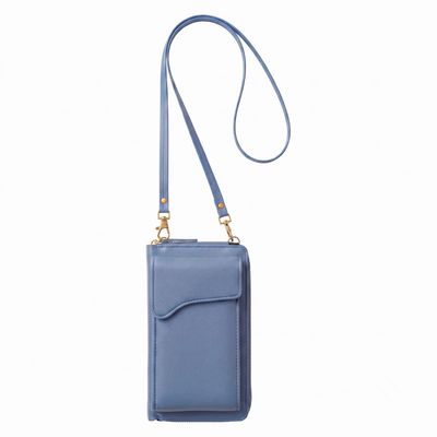 Phone bag with wallet function (18*11*5cm) blue