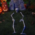 vidaXL Halloween kostra so záhradnými hrotmi Biela 45,5 x 13 cm