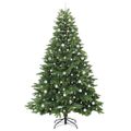 vidaXL Umelý vianočný stromček s 300 LED-i Zelená 240 cm PE a PVC