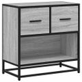 vidaXL Nočný stolík, sivá sonoma 60x31x60 cm, kompozitné drevo+kov