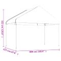 vidaXL Altánok so strechou, biely 4,08x2,23x3,22 m, polyetylén