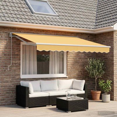 vidaXL Sklopná markíza Piesková 3,5 x 2 m Polyester a hliník