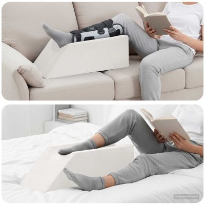 vidaXL Vankúš na nohy Jednofarebný Biela 68 x 25 x 21,5 cm PU pena