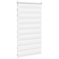 vidaXL Zebra roleta biela 90x100 cm šírka látky 85,9 cm polyester