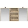 vidaXL Set kabinetov do kúpeľne 3 ks 126 x 16 x 62.5 cm