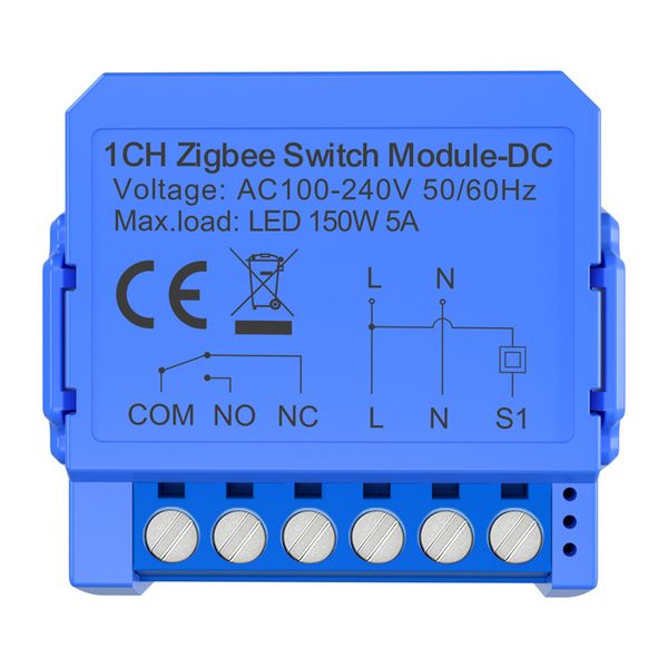 Avatto ZWSM16-DC-1 inteligentný 1-kanálový spínací modul ZigBee s beznapäťovým DC kontaktom