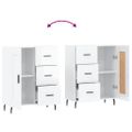 vidaXL Komoda lesklá biela 69,5x34x90 cm spracované drevo