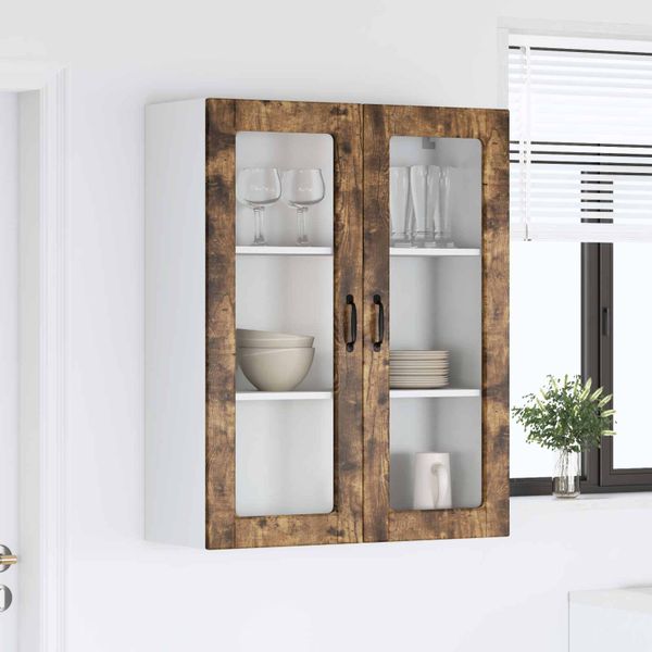 vidaXL Dvierka na umývačku Kalmar Dymová dub 80 x 31 x 100 cm