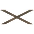 vidaXL Nohy konferenčného stolíka v tvare X, 2 ks, prírodná oceľ, 70 x (30-31) cm, oceľ