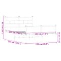 vidaXL Posteľný rám bez matraca hnedý dub 120x200 cm kompozitné drevo