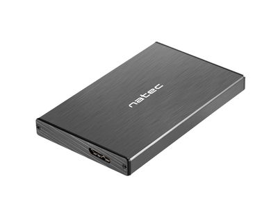 Externý box pre HDD 2,5'' USB 3.0 Natec Rhino Go, čierny, hliníkové telo