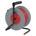 Prodlužovací kabel EMOS P19425 na bubnu 25 m / 4 zásuvky / červený / PVC / 230 V / 1,5 mm2
