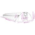 vidaXL Fóliovník s oceľovým rámom zelený 80 m² 20x4x2 m