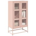 vidaXL Highboard Pink 68x39x123 cm Oceľ