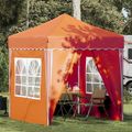 vidaXL Prístrešok na párty 195 x 195 x 245 cm Oranžová Oxfordská látka