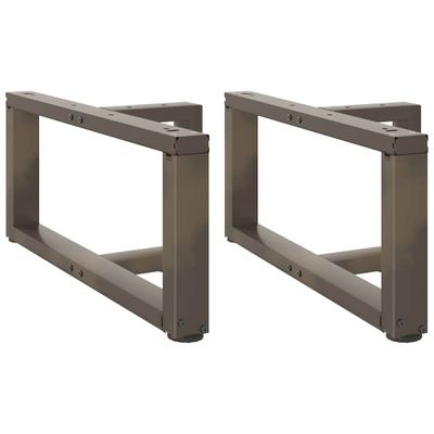 vidaXL Nohy konferenčného stolíka v tvare T, 2 ks, čierne, 60x25x(30-31) cm, oceľové