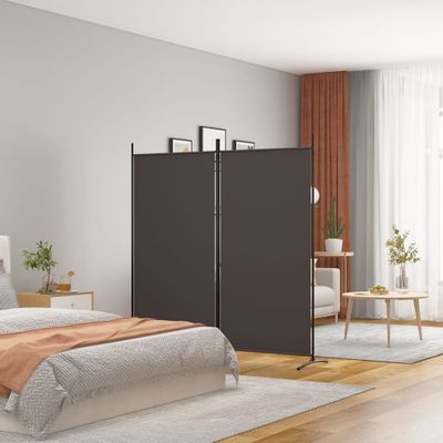 vidaXL 2-panelový paraván hnedý 175x180 cm látkový