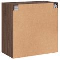 vidaXL Bočná skrinka so sklenenými dvierkami hnedý dub 68x37x68,5 cm