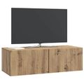 vidaXL Nástenná TV skrinka Nástenný Dub artisan 98 x 41 x 30 cm