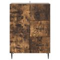 vidaXL Servírovacia skriňa so zásuvkou Dymový dub 66 x 34,5 x 89,5 cm