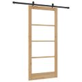 vidaXL Posuvné dvere ORKDAL 93 x 202 cm Prírodná a čierna